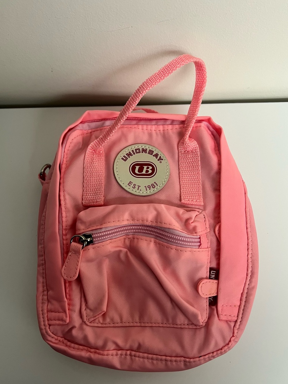 UNIONBAY Pink Mini Backpack with Front Pocket